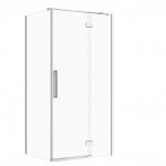CERSANIT - Set B841 - Kabina Prostokątna CREA na zawiasach 100x80X200  PRAWA Chrom szkło transparentne  S601-206