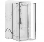 REA - Kabina Prysznicowa Przyścienna RAPID SLIDE Chrom  /drzwi 100 + ścianka 100 x2 + ramię x2/