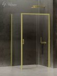 NEW TRENDY Kabina prysznicowa PRIME LIGHT GOLD drzwi przesuwne 120x70x200  D-0424A/D-0222B