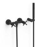 TRES MONTBLANC BATERIA DWUUCHWYTOWA ŚCIENNA PRYSZNICOWA- czerń matowa 28316301NM