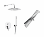 KFA Zestaw prysznicowy podtynkowy MOZA CHROM + odpływ liniowy 100cm