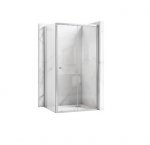 REA - Kabina Prysznicowa PRIMO SLIDE CHROM uchylne drzwi 120 + ścianka 70