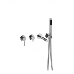 BESCO Bateria wannowa podtynkowa 4-punktowa Zea chrom BW-Z4P-CH