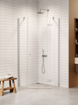 NEW TRENDY Kabina NESTA chrom 1D pięciokątna P 80x80x200 czyste 6mm Active Shield 2.0 K-3686