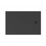 NEW TRENDY - Brodzik Konglomeratowy ze strukturą kamienia naturalnego MORI/szary 120x90 B-0399