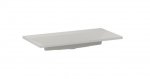 KROFAM - Umywalka kwarcowa EDGE 70cm bez otworu na baterię, biało-szary  ED 7046-48