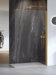 NEW TRENDY Kabina ścianka prysznicowa Nesta Gold Brushed 130x200, walk in K-1744