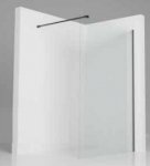 GAMA - ścianka prysznicowa FUJI 120 typu Walk-In szkło transparentne 8mm profil CZARNY  KN-01-W-33-120