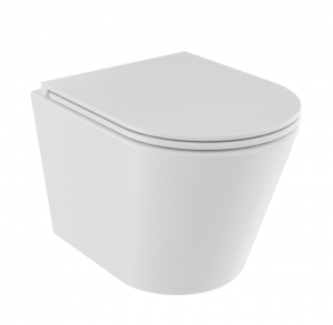 BESCO  Miska WC Laax White plus deska toaletowa wolnoopadająca Laax White #ZLA-B-DLB