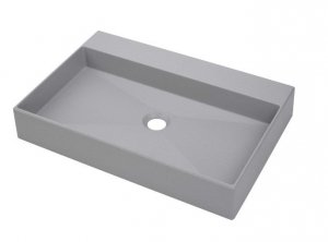 DEANTE - Umywalka granitowa nablatowa CORREO szara  CQR_SU6S