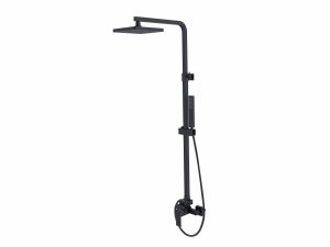 BESCO Zestaw prysznicowy natynkowy Modern / Varium czarny matt BP-MVN-CZ