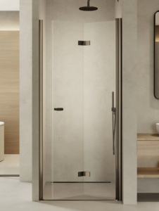 NEW TRENDY Drzwi wnękowe New Soleo Gunmetal Brushed 80x195, pojedyncze, składane D-0540A/D-0541A