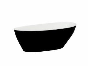 BESCO Wanna wolnostojąca 170x72 Goya B&W  klik-klak chrom #WMD-170-GBW