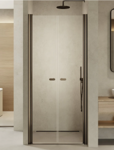 NEW TRENDY DRZWI WNĘKOWE NEW SOLEO Gunmetal BRUSHED 120x195, wahadłowe, podwójne D-0537A