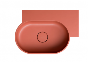 OMNIRES umywalka nablatowa/wisząca OVO M+ prawa, 55 x 38 cm terracotta mat OVO555UWPTE