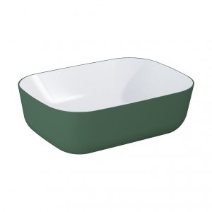 ELITA UMYWALKA NABLATOWA RENI BICOLOR WHITE HG / FOREST GREEN MATT RE040460896150