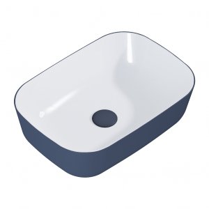 ELITA UMYWALKA NABLATOWA RENI BICOLOR WHITE HG / NAVY BLUE MATT RE040460896170