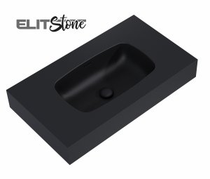 ELITA UMYWALKA DIMPLE 80 ŚCIENNA, MARMUR BLACK MATT 168855/RE040800027160