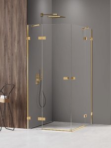 NEW TRENDY Kabina prysznicowa Avexa Gold Shine XR 80x90x200 , podwójne drzwi EXK-6811