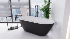 BESCO Wanna wolnostojąca Moya B&W 170 + klik klak chrom #WMD-170-MBW