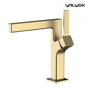 VALVEX - Bateria umywalkowa stojąca ALIBI Brushed Gold/Złoto Szczotkowane  2417570