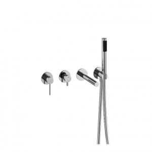 BESCO Bateria wannowa podtynkowa 4-punktowa Zea chrom BW-Z4P-CH