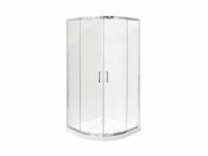 BESCO Kabina prysznicowa półokrągła Modern Chrom 80 x 190 szkło mrożone MP-80-190-M