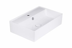 AQUAFORM - umywalka nablatowa ZAHARA prostokątna 59,5x40 cm, kolor biały AQ.448-0241160