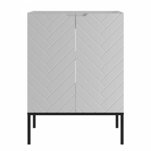 MEGSTYL ASPEN-09 - Szafka Pod Umywalkę 2D 60cm biały mat czarny stelaż ASPEN-0000-0005951