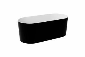 BESCO Wanna wolnostojąca Lova Matt B&W 160 + klik-klak chrom #WWM-160LBKS