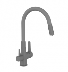 INVENA BATERIA ZLEWOZMYWAKOWA Z FILTREM GLAMOUR INVENA TREND, SZARA BZ-02-F05-V