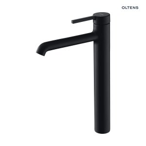 Oltens Rann bateria umywalkowa stojąca wysoka czarny mat 32405300