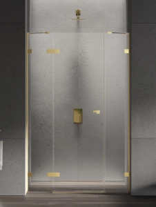 NEW TRENDY Drzwi wnękowe Eventa Gold Shine 150x200 z dodatkową ścianką EXK-4685/EXK-4686