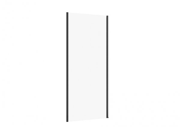 CERSANIT - Ścianka kabiny prysznicowej LARGA czarna 90x195 szkło transparentne  S932-134