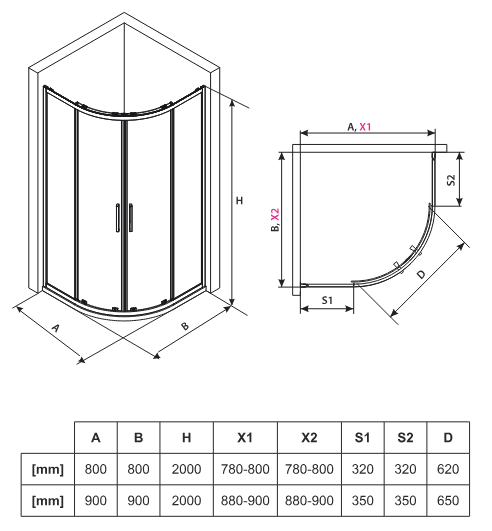 AQUAFORM KABINA PÓŁOKRĄGŁA LAZURO ZŁOTA SZCZOTKOWANA 90x90x200 AQ.100-502106
