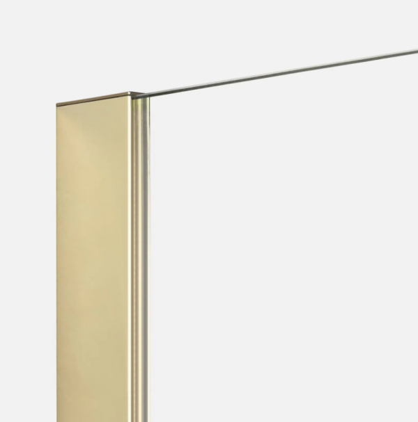 NEW TRENDY Kabina prysznicowa Nesta Light Gold 130x200, walk in K-1736