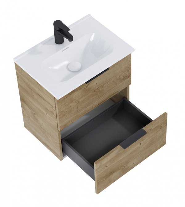 ELITA Zestaw z umywalką SET STREET PLUS 50 x 53 x 34 (cm) 2S DĄB CANELA PDW 168903/RE020500107050
