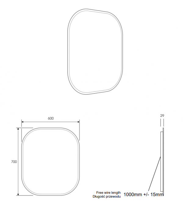 ELITA LUSTRO LED SHARON 60/70 WHITE 168117