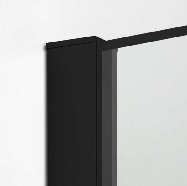 NEW TRENDY - Ścianka walk-in czarna NEW MODUS BLACK Rozmiary 70-120 cm
