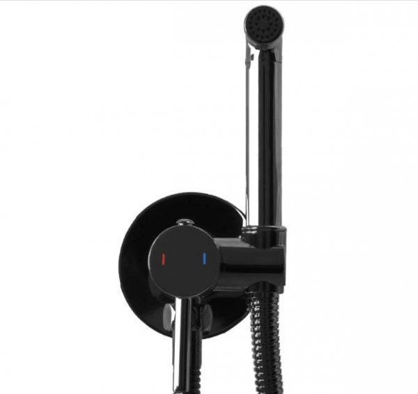REA - Bateria Bidetowa LOOP Czarna Metaliczna 