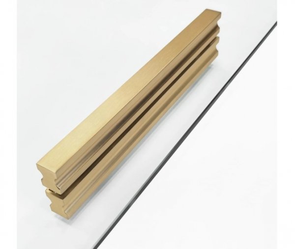 REA - Kabina Prysznicowa MONTANA Gold Brush / Złota Szczotkowana 120x80  /drzwi 120 + ścianka 80/