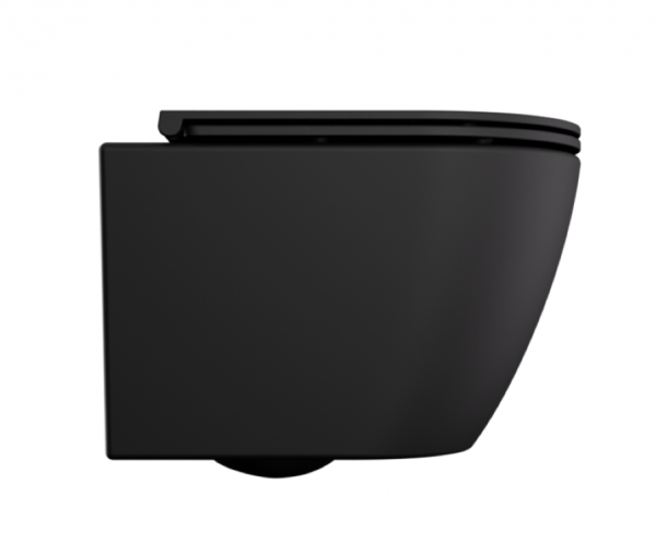 BESCO Miska WC Aspen Matt Black plus deska toaletowa wolnoopadająca Aspen Black #ZAS-C-DAC