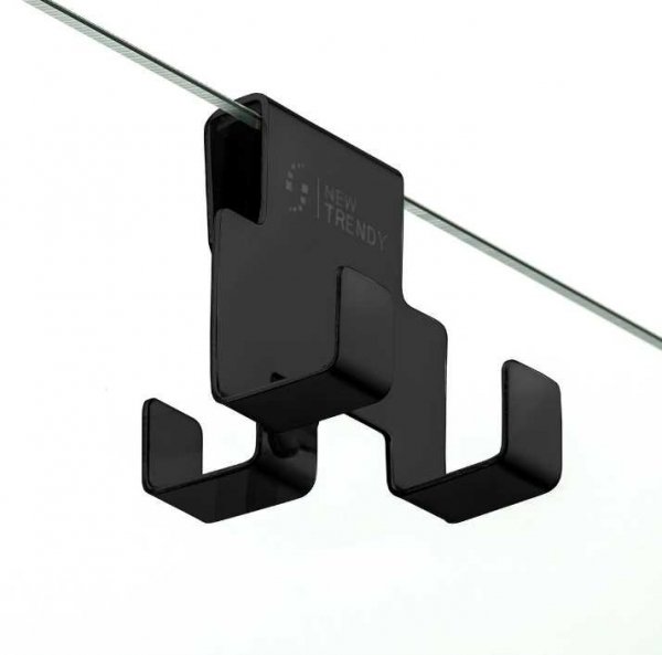 NEW TRENDY - Ścianka walk-in czarna NEW MODUS BLACK Rozmiary 70-120 cm