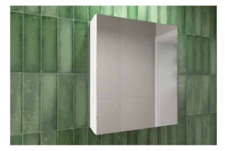 AQUAFORM - szafka łazienkowa wisząca z lustrem 1D 2S OTTIMA 40 biały połysk 40x60x15  AQ.401-1504011