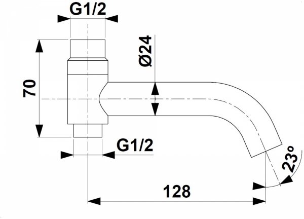 ARMATURA KRAKÓW KFA wylot wannowy do kompletacji z deszczownią MOZA GUN METAL GREY 835-670-61