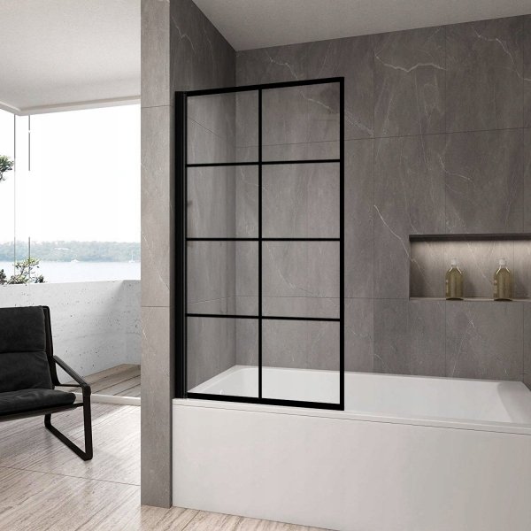 REA - Parawan nawannowy ruchomy LAGOS-1 BLACK 80cm 