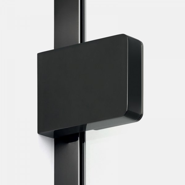 NEW TRENDY Kabina prysznicowa EVENTA BLACK CHROME WALK-IN U 160x200 szkło czyste 8mm Active Shield 2.0 EXK-6304