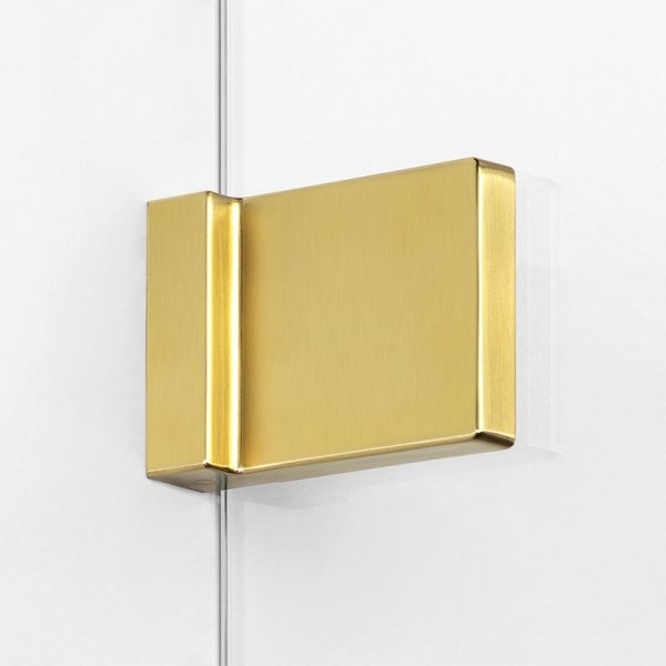 NEW TRENDY Kabina prysznicowa z uchwytem relingowym prawa AVEXA GOLD BRUSHED 90x110x200 EXK-3050