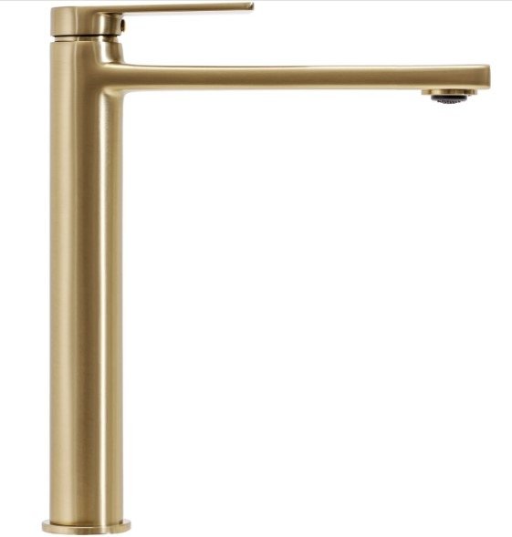 REA - Bateria umywalkowa VERSO Brush Gold / Złota Szczotkowana Wysoka