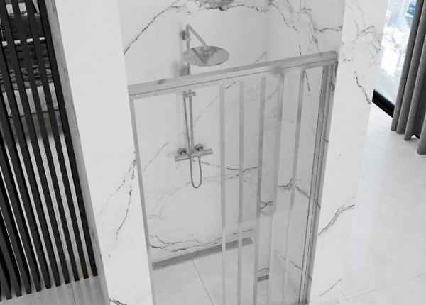 Oltens Breda drzwi prysznicowe 120 cm czarny mat/szkło przezroczyste 21212300